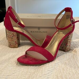 Bandolino Armory Heeled dark pink sandal